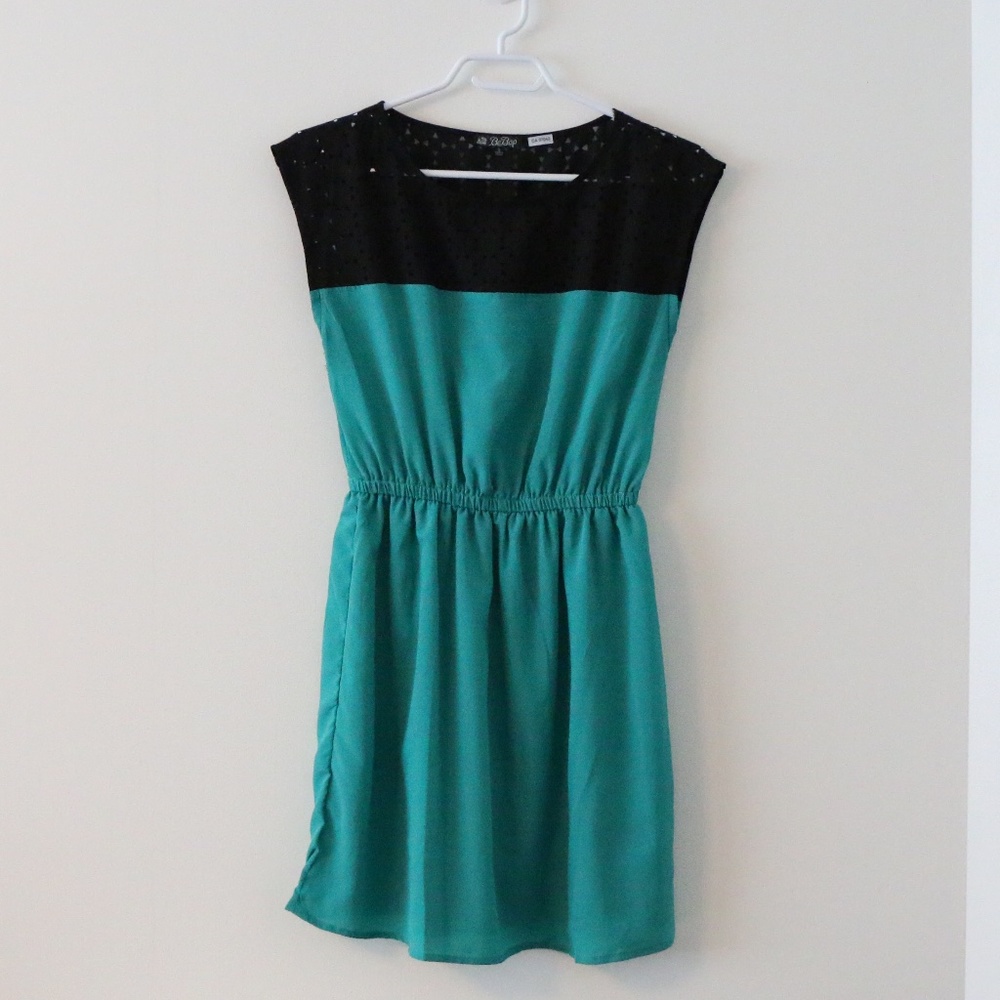 Color Block Fit and Flare Dress